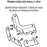 Škrabka hrůbkového bubnu 3 - dílná