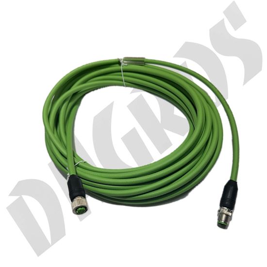 Kabel stíněný, CAT5, M12,  0° čep /  0° obal